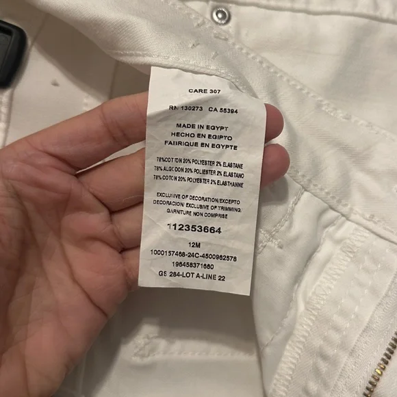 Lee Women's Skinny Cropped Stretch Capri Jeans, White, Sz 12M - Picture 8 of 10